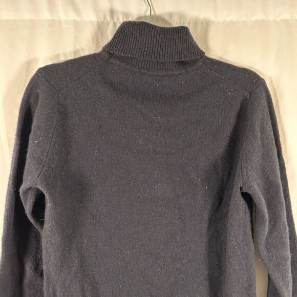 Uniqlo Wool Sweater Women's XS Black Knit Long Sleeve TurtleNeck Pullover - Picture 8 of 9